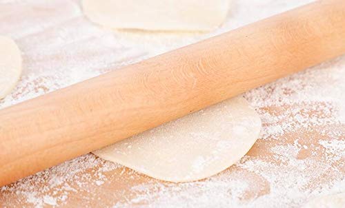  [AUSTRALIA] - VNDEFUL 2PCS Solid Wood Rolling Pin Kitchen Baking Tool and Dough Stick Hand Rolling Pin Dumpling Wrappers