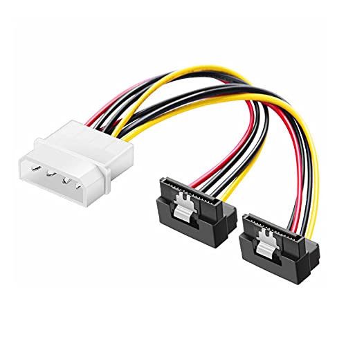 [AUSTRALIA] - Acxico 5Pcs IDE/Molex/IP4/4-pin to 2X SATA Power 15-pin Converter Adapter Cable