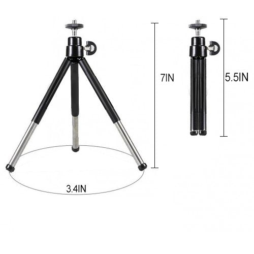  [AUSTRALIA] - eCostConnection 7" Extendable Mini Tripod + with Universal Smartphone Mount and Bluetooth Wireless Remote Control Camera Shutter for Smartphones & Microfiber Cloth b)Tripod + Mount + Remote