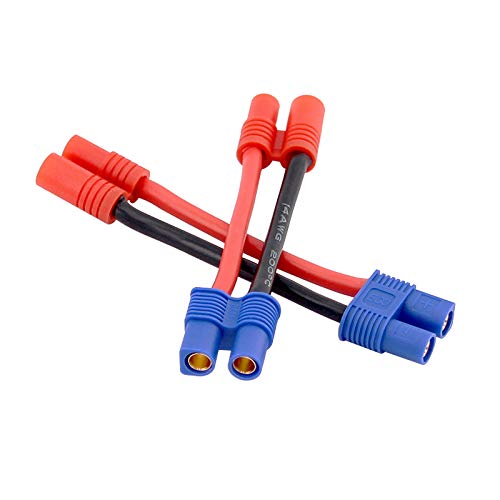  [AUSTRALIA] - 3pcs Male 3.5MM Bullets to Female EC3 Connector Adapter Cable with 5cm 14awg Wire for Super Tigre(BDHI-60)