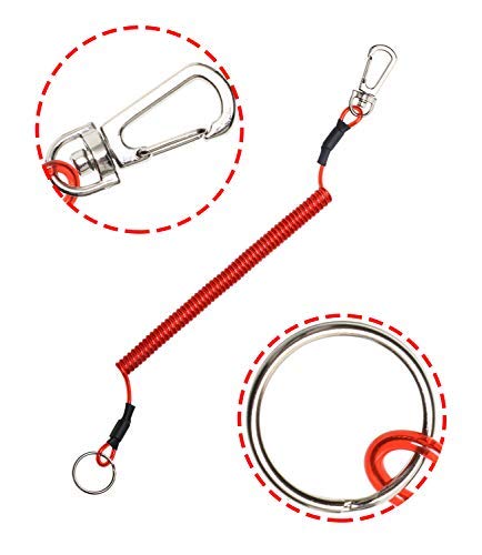  [AUSTRALIA] - Mini Skater 11.5 Inch Safety Fishing Lanyards Ropes Retractable Spring Securing Tools, Random Color 6Pcs
