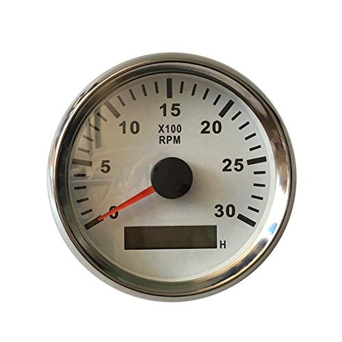  [AUSTRALIA] - ELING Tachometer RPM Gauge with Hour Meter for Car Truck Boat Yacht 0-3000RPM 85mm with Backlight