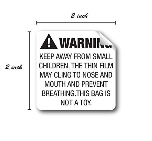 Suffocation Warning Labels/FBA Suffocation Warning Labels/2"x 2" 1000 Quantity - LeoForward Australia