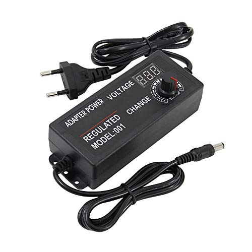  [AUSTRALIA] - Adjustable power adapter with rotary knob/LED digital display, 3V-12V 5A 60W / 9-24V 3A 72W voltage adjustable transformer power adapter for LCD monitors/motors/mini TV/DVD players (3-12V 5A 60W) 3-12V 5A 60W