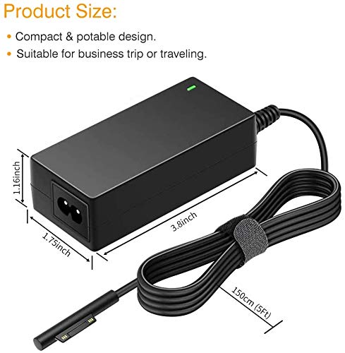  [AUSTRALIA] - POWSEED Surface Pro 12V 2.58A Tablet AC Adapter Power Supply Laptop Charger for Microsoft Surface Pro 4 i5 i7 Surface Pro 5 Pro 3 Wall Charging Cable Cord 10Ft
