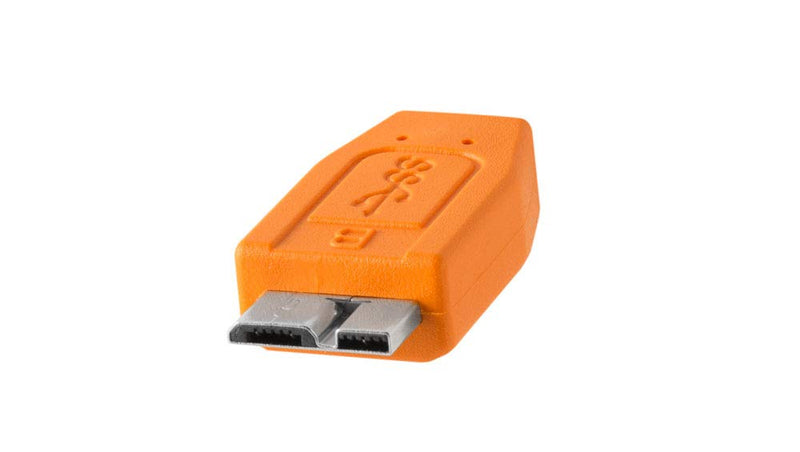  [AUSTRALIA] - Tether Tools TetherPro USB 3.0 to Micro-B Cable, 15' (4,6m), High-Visibility Orange