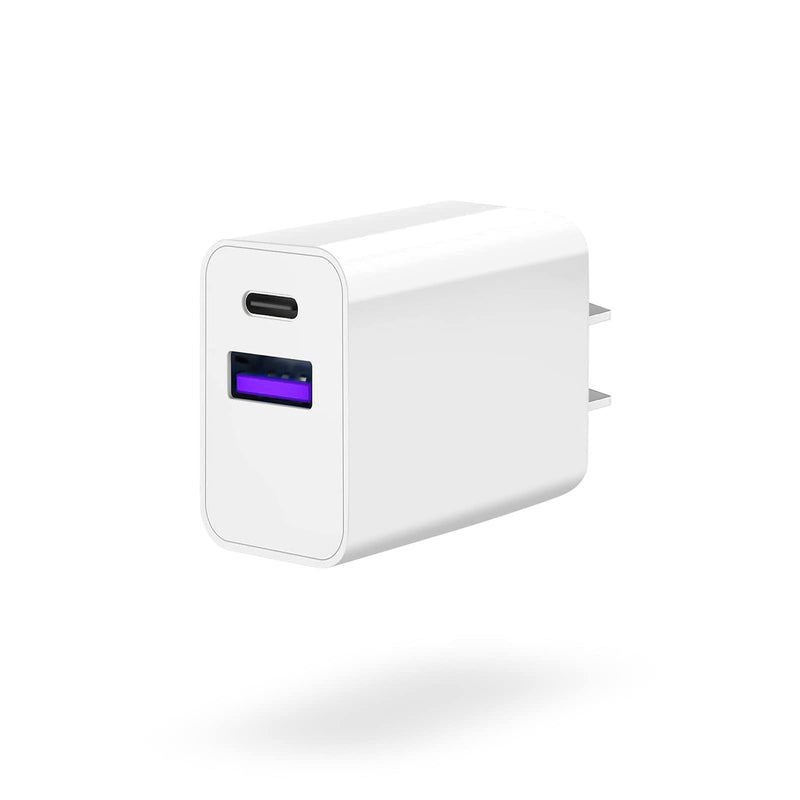  [AUSTRALIA] - Charging Block, USB C Charger Block, 20W Dual Port Fast Charger for Apple Watch Series 8, Seedato Charging Block Compatible with Apple Watch Series 8 7 Charger, for iPhone 13/14/Pro Max, AirPods White 1 Pack