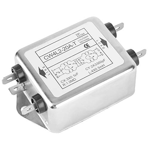  [AUSTRALIA] - EMI Filter Line Filter Single Phase Filter 115V/250V 20A 50/60Hz Cw4L2-20A, Line Filter EMI Filter T Power Line EMI Filter Clamp