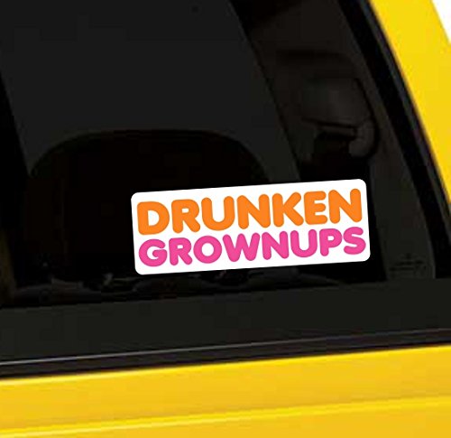  [AUSTRALIA] - Drunken Grownups Funny Vinyl Sticker 5 Inch