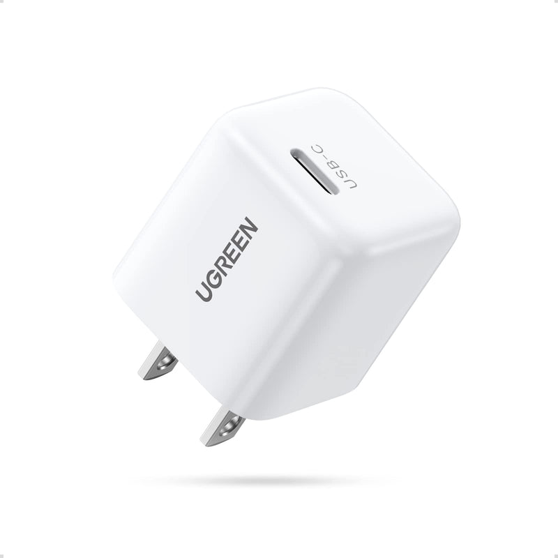  [AUSTRALIA] - UGREEN Mini 20W USB C Charger - PD Fast Charger Block USB-C Power Adapter Compatible with iPhone 14/14 Plus/14 Pro/14 Pro Max/13/12/11, Galaxy, Pixel, iPad Mini/Pro, Airpods Pro, and More