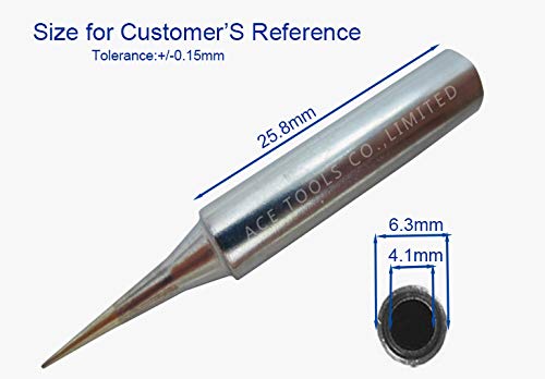  [AUSTRALIA] - 5 PCS Soldering Tips 900M for Hakko 936 937 907 FX-600 Milwaukee M12SI-D Radio Shack 64-053 Yihua 936/936B x-tronics 3020/3020-XTS Baku 909 878AD zany 853d Atten Quick Aoyue Solder Iron Tip