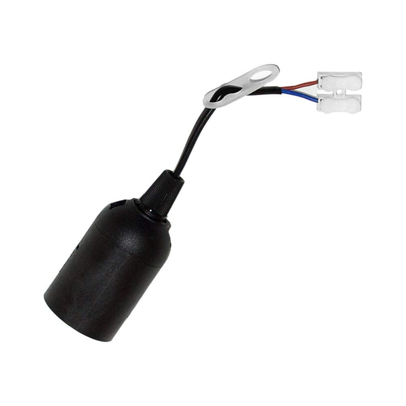  [AUSTRALIA] - 10 x construction lamp holder renovation socket E27 black with plug-in terminal Black E27 with plug-in terminal