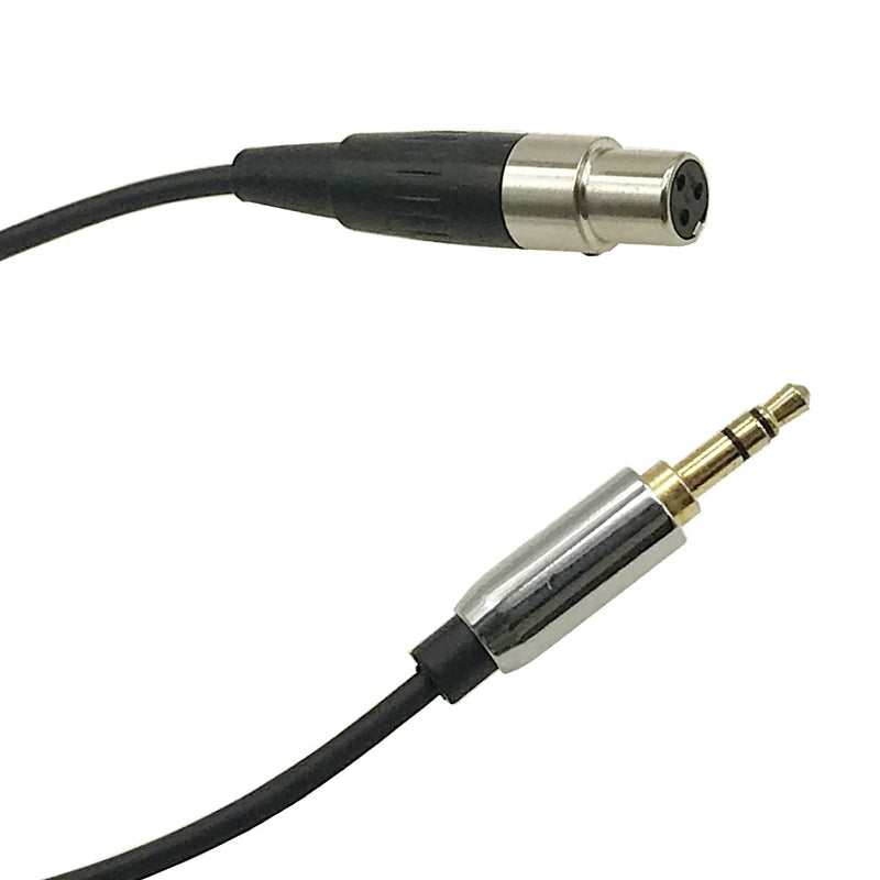  [AUSTRALIA] - Seadream Mini-XLR Female to 3.5mm 1/8" TRS Male Slim-Plug Pro Lapel Mic Cable (1.64FT) 1.64FT