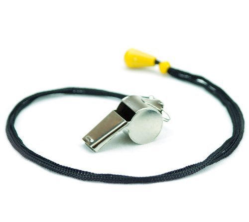 Crown Sporting Goods SCOA-001 Stainless Steel Whistle with Lanyard – Great for Coaches, Referees, and Officials by - LeoForward Australia