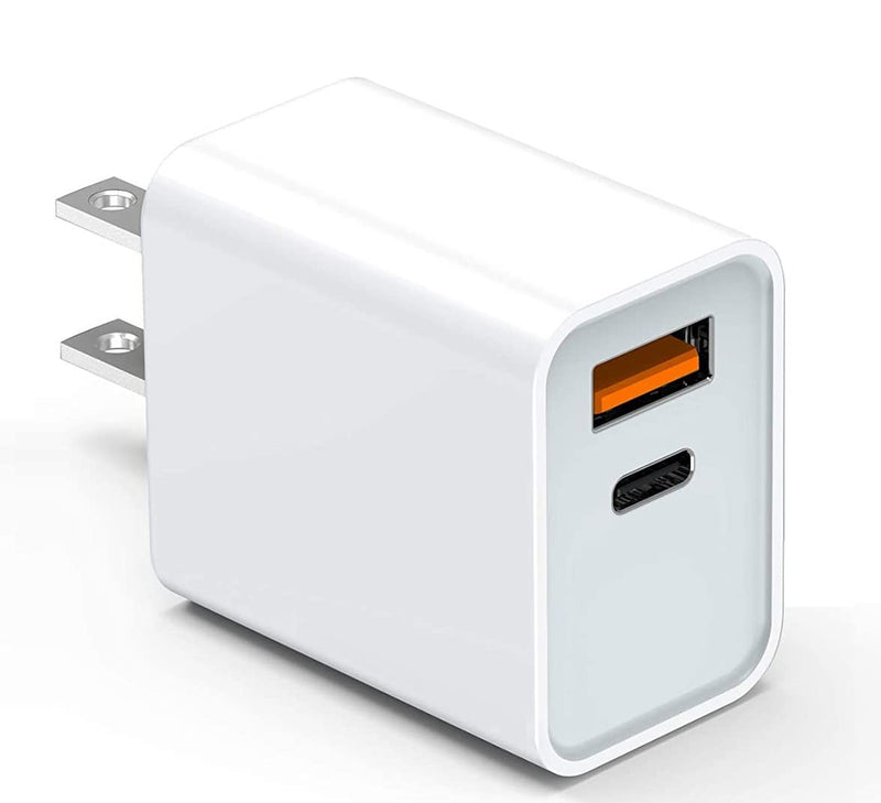  [AUSTRALIA] - Adaptter Charger 20W PD, USB A+C Wall Charger Portable Double-Port Fast Charging Ultra Compact for Type C Travel Plug Cube Power Adapter for iPhone 12 Mini 11 Pro, GS-W18A
