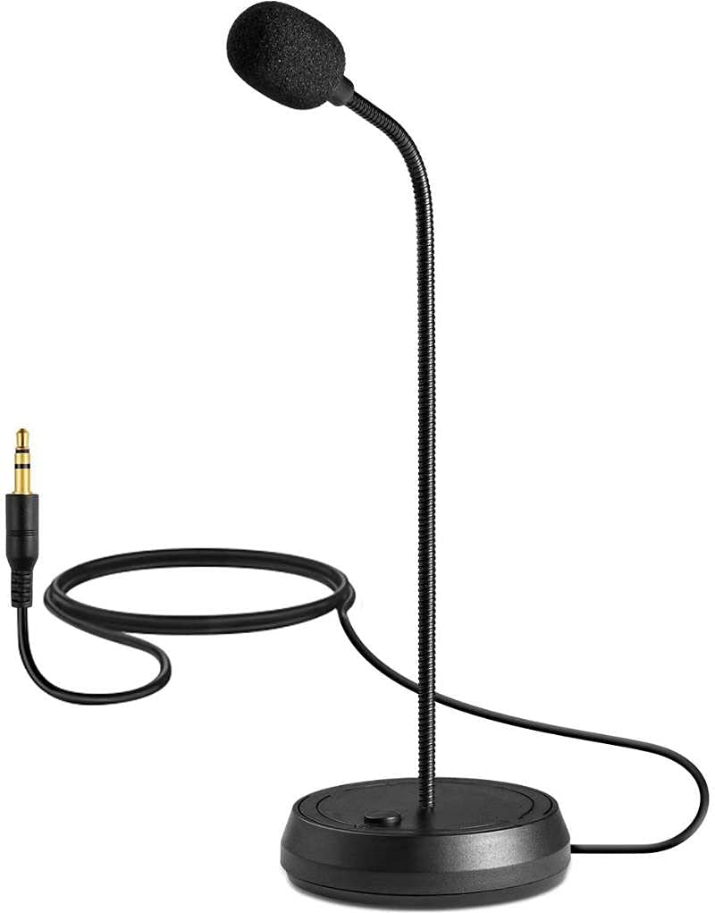  [AUSTRALIA] - Paladou 3.5MM PC Microphone, Professional Recording Condenser Microphone Compatible with PC, Laptop, iPhone, iPad, Singing,Voice Recording,YouTube,Skype,Gaming(3.5mm PC Microphone Plug and Play)