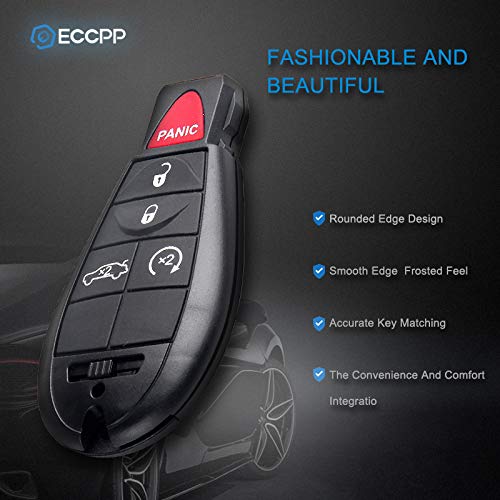  [AUSTRALIA] - ECCPP 1X 433MHz Keyless Entry Remote Key Fob Uncut Replacement fit for Jeep Dodge Chrysler Series M3N5WY783X