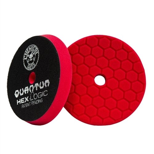  [AUSTRALIA] - Chemical Guys BUFX117HEX6 Hex-Logic Quantum Ultra Light Finishing Pad (Red, 6.5 Inch)