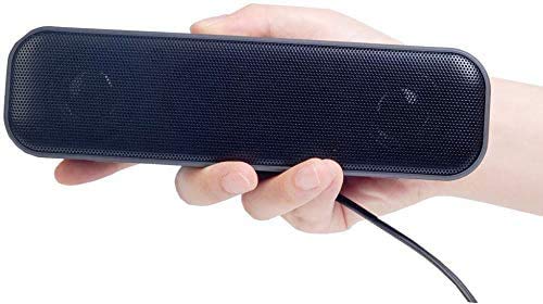  [AUSTRALIA] - HONKYOB USB Computer Speakers,Laptop Speakers Wired USB Powered,Portable Mini Sound Bar PC Speakers for Windows PC,Desktop Computer,Laptops and Checkout Counter with Stereo Sound H058