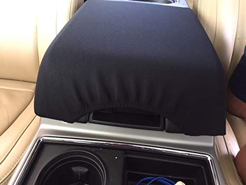  [AUSTRALIA] - Auto Console Covers- Center Console Armrest Lid Cover Waterproof Neoprene Fabric. Compatible with The 2015-2020 Ford F-350. The Console Cover is not Sold or Created by Ford Motor Co. (Black) Black