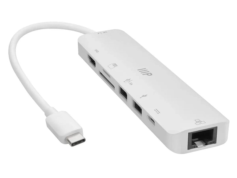  [AUSTRALIA] - Monoprice 7-in-1 USB-C Multiport 4K HDMI Adapter, 4K@60Hz HDMI, Card Readers, Ethernet, and 100W Power Delivery, Compatible with MacBook Pro/Air 2020, Galaxy S21, iPad Pro 2020