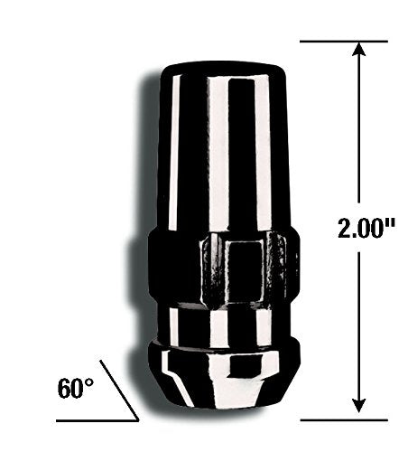 Gorilla Automotive Black 14-mm 76641NBC 14mm x 1.50 Thread Size Chrome Finish Duplex Acorn Wheel Lock, (Pack of 4) 14-mm X 1.50 - LeoForward Australia