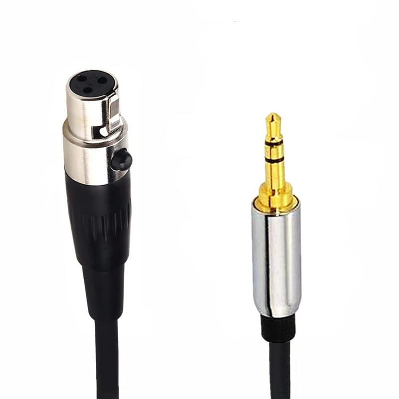  [AUSTRALIA] - Qaoquda 3.5mm to Mini XLR Adapter, 1/8" to Mini XLR Cable, 1/8 inch TRS Stereo Audio Male to Mini XLR 3 Pin Female Converter Cable for SLR Cameras, Microphones and More (3.5 M/Mini XLR F 1.6Feet) 3.5 M/mini XLR F 1.6Feet