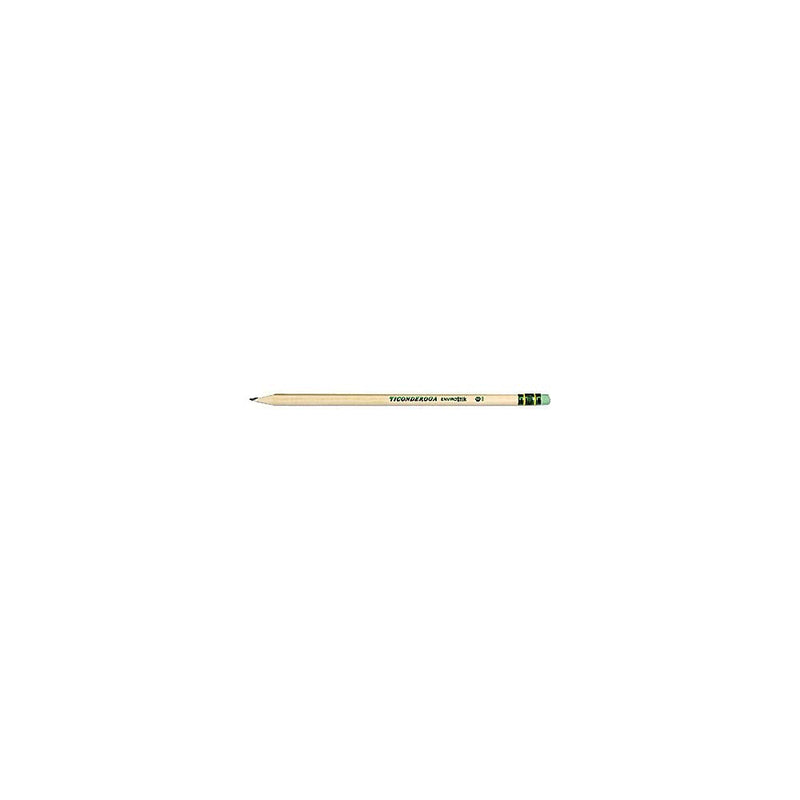  [AUSTRALIA] - TICONDEROGA Envirostik Natural Wood Pencils, Wood-Cased #2 HB Soft, Natural, 12-Pack (96212), Woodgrain