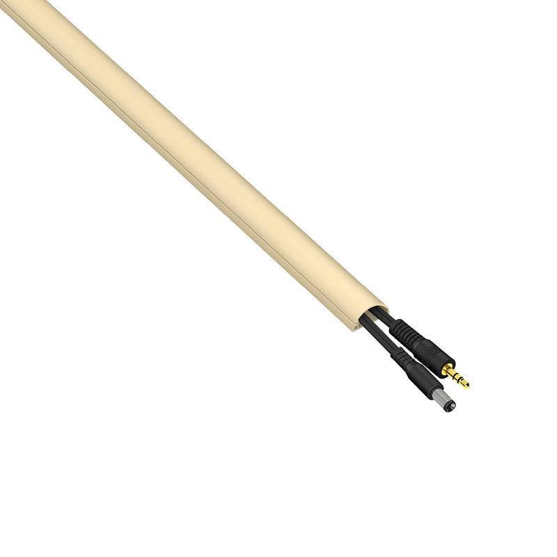  [AUSTRALIA] - D-Line Small Cable Raceway Multipack, 4x 39" Lengths with Accessories & 1x Small Cable Raceway 39" Length - 5x 0.78" (W) x 0.39" (H) x 39" Lengths (16.4ft Total) with 12 Accessories - Beige