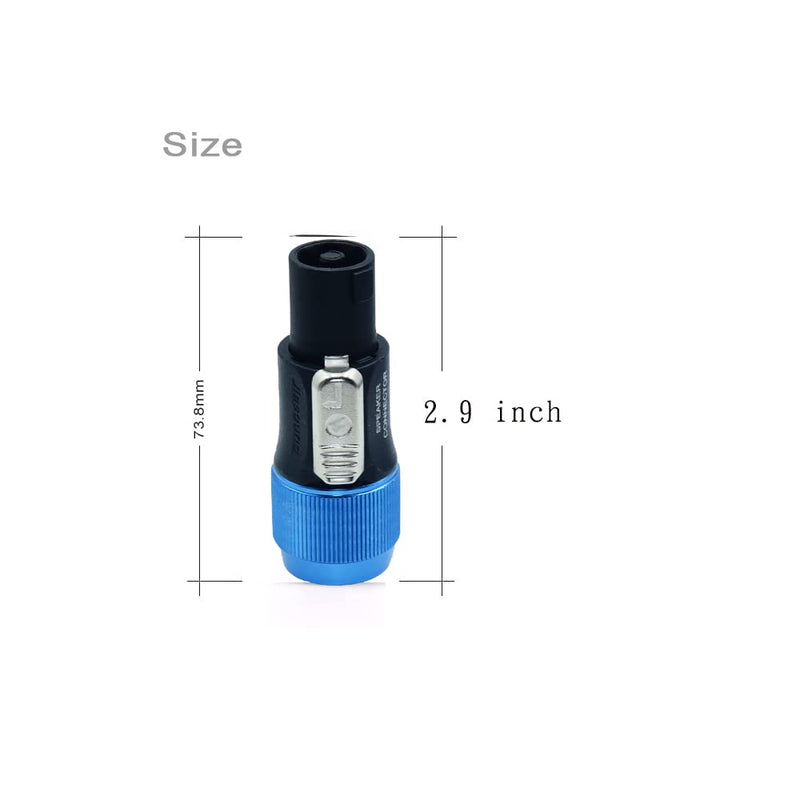 [AUSTRALIA] - Speakon to 1/4 Adapter na4ljx Connector Upgraded 1/4" inch ts Jack Female to NL4FC Male Converter are for Converting Cable to NL4FC Plug for pa dj Speaker/Amplifier/Mixer (Adapter - 4PCS) Adapter - 4PCS