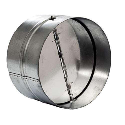  [AUSTRALIA] - Vent Systems 8'' Inch Backdraft Damper - Backflow Shutter - Heavy-Duty Inline Springs Loaded - One-Way Airflow Ducting Insert - Inline Fan Vent Deflector 1 8 Inch