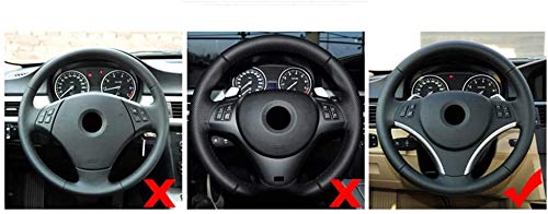  [AUSTRALIA] - YIWANG ABS Chrome Car Steering Wheel Decoration Frame Trim 1Pc For BMW E90 3 Series 2005-2012 Auto Accessories (Carbon Fiber) Carbon Fiber
