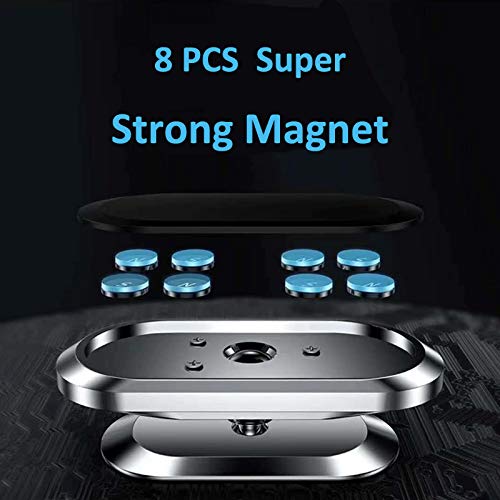  [AUSTRALIA] - [8 Strong Magnets] Multifunctional Mini 360 Degree Rotating Magnetic Phone Mount for Car, Office, Bed, Cabinet, Kitchen