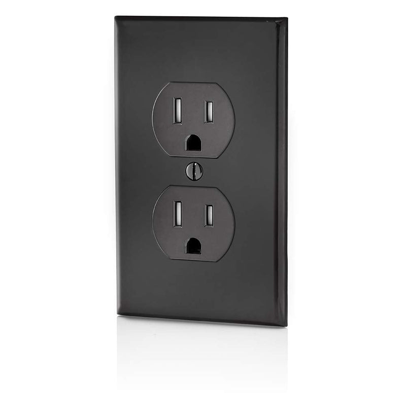  [AUSTRALIA] - Leviton T5320-E 15 Amp, 125 Volt, Tamper Resistant, Duplex Receptacle, Residential Grade, Grounding, Black