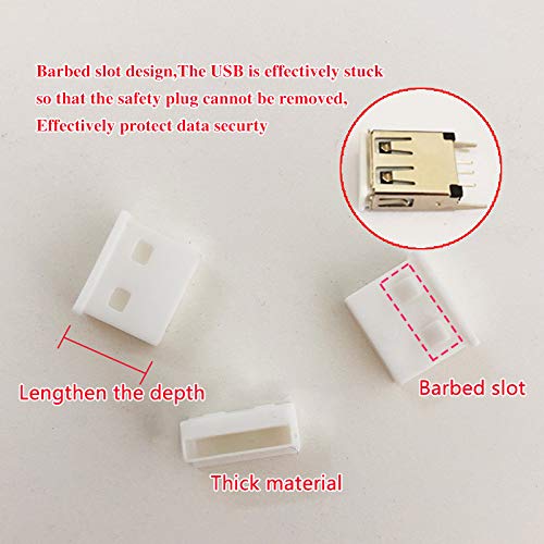  [AUSTRALIA] - 20 pcs Permanently Non-Detachable USB Port Dust Cover 2.0/3.0 Port Plug Cover Cap Plastic USB Female Interface Anti Dust Protector Compatible with Table PC Notebook Laptop (White) White