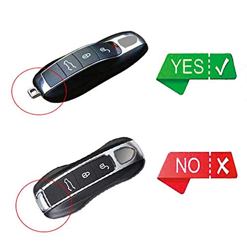 carmonmon Smart Protectors Keyless Remote Key Cases Shell Car Key Case Platic Cover Case Cover Side Blades for Porsche Cayenne Panamera(Red) Red - LeoForward Australia