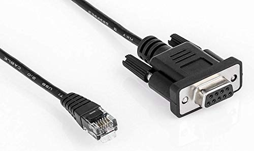  [AUSTRALIA] - LIANSHU RS232 DB9Pin Female to RJ11 RJ12 6P6C LAN Network Serial Console Cable L=6FT (1Pack) 1Pack