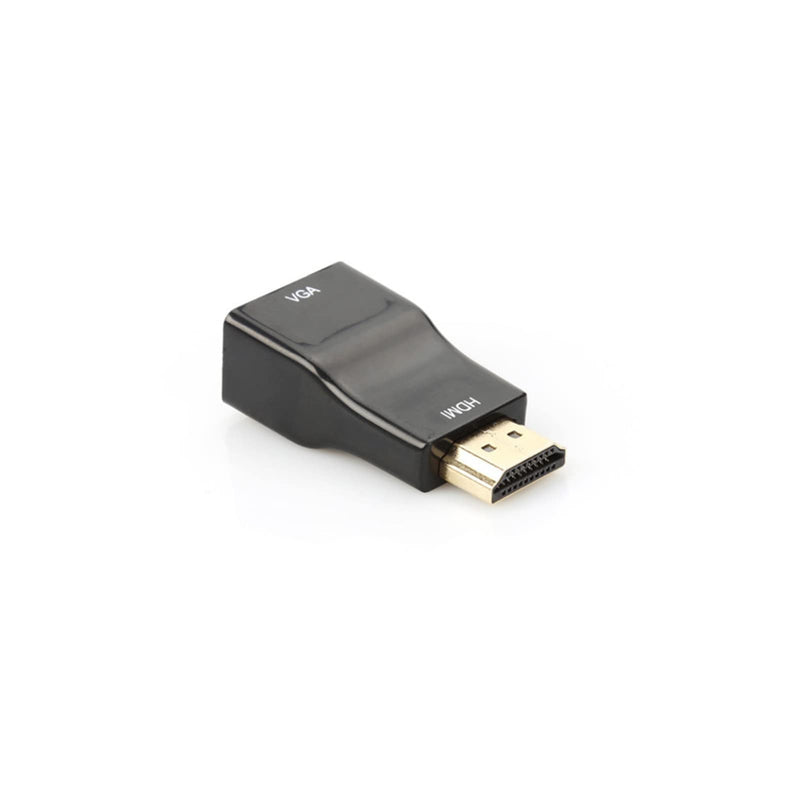  [AUSTRALIA] - HDMI to VGA, HDMI to VGA Adapter Converter 1080P Male to Female Cord for Computer, Desktop, Laptop, PC, Monitor, Projector, HDTV, Chromebook, Raspberry Pi, Roku, Xbox and More-Black 1 Black