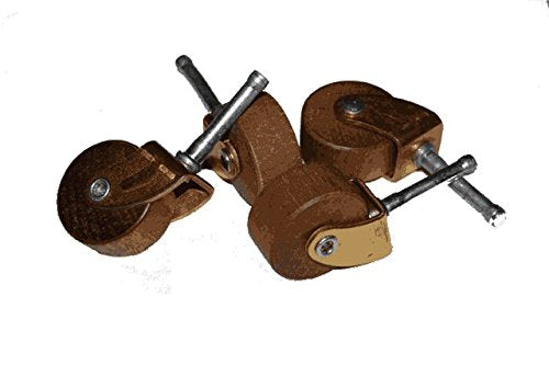  [AUSTRALIA] - #C150 Old/Antique Style Wooden Wheel Caster Large 1-5/8" Dia - 4 Pack