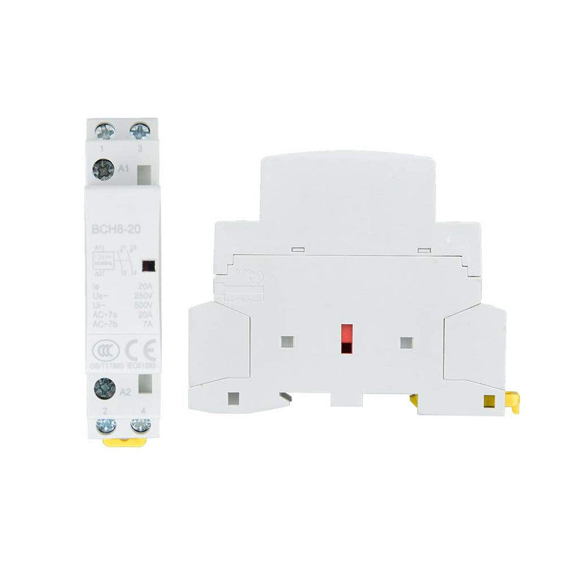  [AUSTRALIA] - 20A AC Contactor 24V 1NO 1NC 2P Household Contactor DIN Rail Mount 50Hz/60Hz