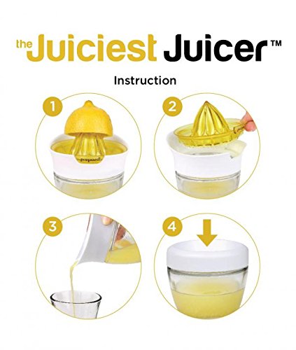  [AUSTRALIA] - Prepara Glass Citrus Juicer with Storage, Yellow 1 Lemon