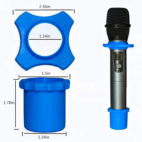  [AUSTRALIA] - Handheld Microphone Protective case, Microphone Anti-roll Anti-Drop Anti-Skid Ring, KTV Microphone Accessories（4Set）