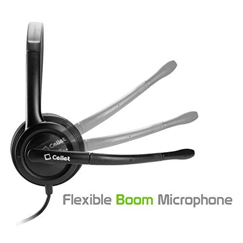  [AUSTRALIA] - Cellet Universal Premium Mono 2.5mm Hands-Free Headset w/Boom Microphone for landline Phone, Cordless Phone, Office Phones, Business Phones, Call Centers. (Not for Smart Phones)