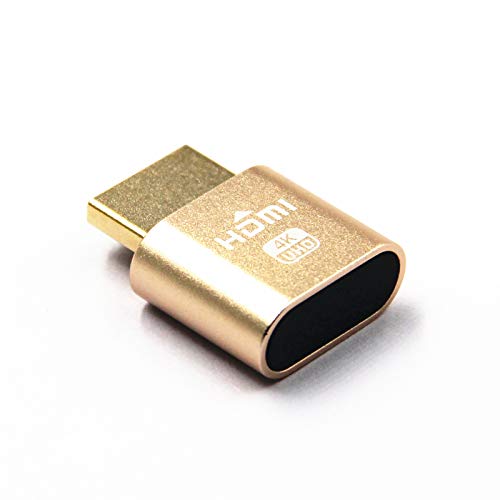  [AUSTRALIA] - HDMI DDC EDID Dummy Plug,[3840x2160@60Hz New Generation] VGA Virtual Display Adapter Headless Ghost Display Emulator Lock Plate for Ethereum ETH ZEC BTC Mining (6 Pack)…