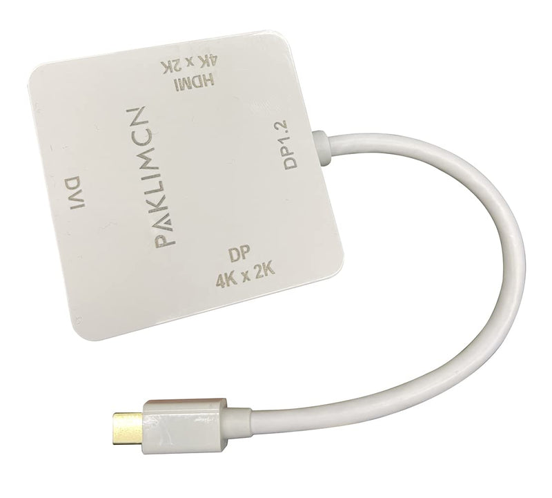  [AUSTRALIA] - BELIN LINK Mini DP to HDMI Displayport DVI Adapter Mini Displayport to HDMI 4K Adapter 3 in 1 Mini Display Port to HDMI DP DVI Converter Male to Female Gold-Plated