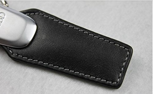  [AUSTRALIA] - Angel Mall Leather Audi Key Ring Black Key Holder Audi Accessories 1-pc Set