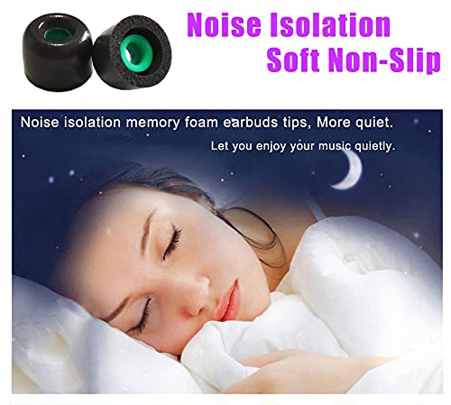 [AUSTRALIA] - Luckvan Memory Foam Eartips for Sony WF-1000XM4 Earbuds Tips Replacement Sony Earbuds Foam Tips Sony WF WI XBA Series WF-SP900 WF-XB700 WI-1000X Fit Charging Case 4 Pairs M Black Black-M