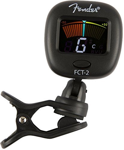 Fender FT-2 Professional Clip on Tuner for Acoustic Guitar, Electric Guitar, Bass, Mandolin, Violin, Ukulele, and Banjo Black FCT-2 - LeoForward Australia