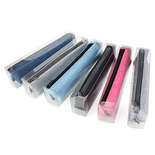Portable Stylish Pen Bag,Stationery Pouch,Multi-Colored Pencil Bag,Cosmetic Pouch Bag,Compact Zipper Bag (Light Gray) Light Gray - LeoForward Australia