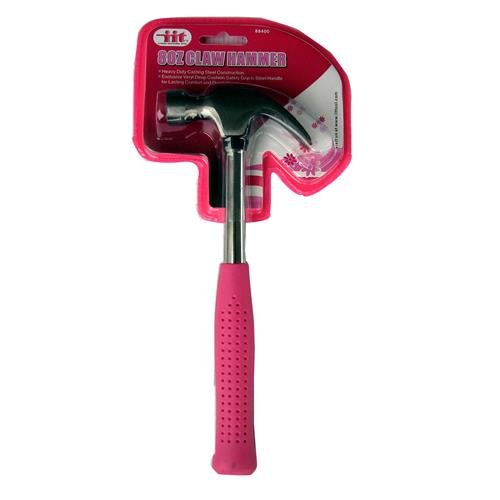  [AUSTRALIA] - IIT 88400 Ladies 8-Ounce Claw Hammer, Pink